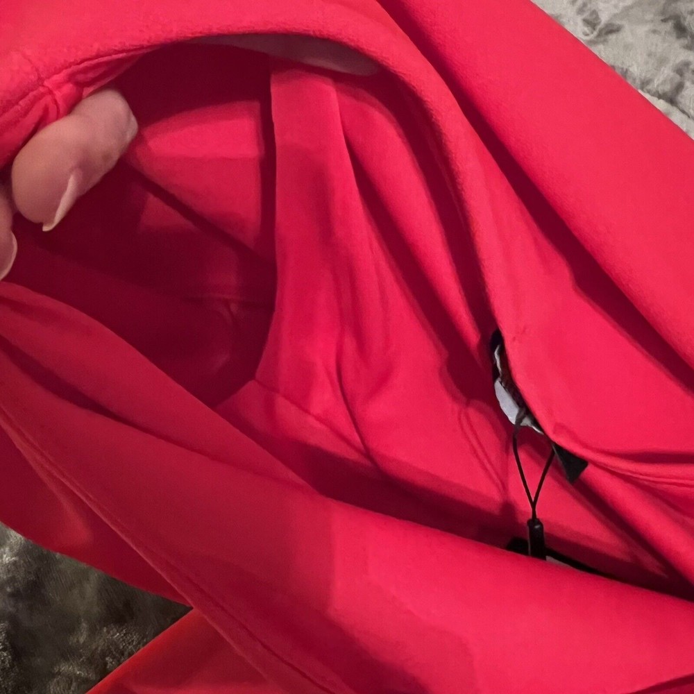 Pretty Little Thing Wrap Front Red Flutter Kimono Sleeve Midi Dress Size 8 NWT - Picture 13 of 16